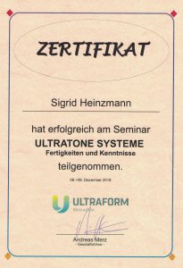 Zertifikat Ultratone