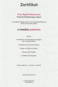 Zertifikat cymedics premium